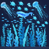 Sinekong sea wall decal dolphin decorates kid’s room with playful ocean charm