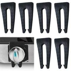 SINSETU 6 pack knob locks for gas stove, black pack, durable family safety