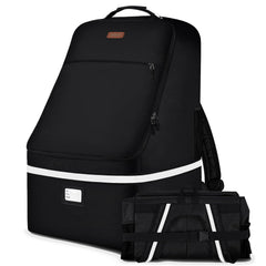 SINVICKO car seat travel bag with steel cable handle for easy transport