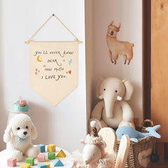 Sioial baby room banner flag promotes easy hanging and lightweight display