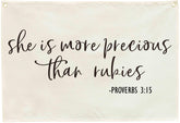 Sioial Bible verse rectangle banner in beige for nursery decor and peaceful ambience