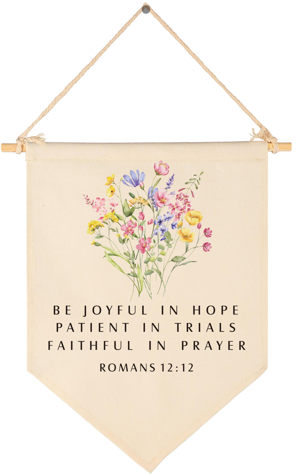Sioial Bible Verse canvas banner for nursery wall decor.