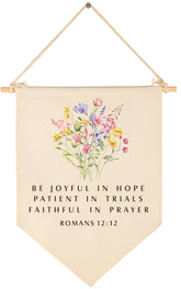 Sioial Bible Verse canvas banner for nursery wall decor.