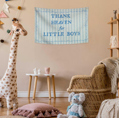 Sioial easy-hang banner with top grommets for secure wall display.