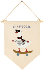 Sioial nursery banner beige front view adds warm, inspirational style to a kid's room.