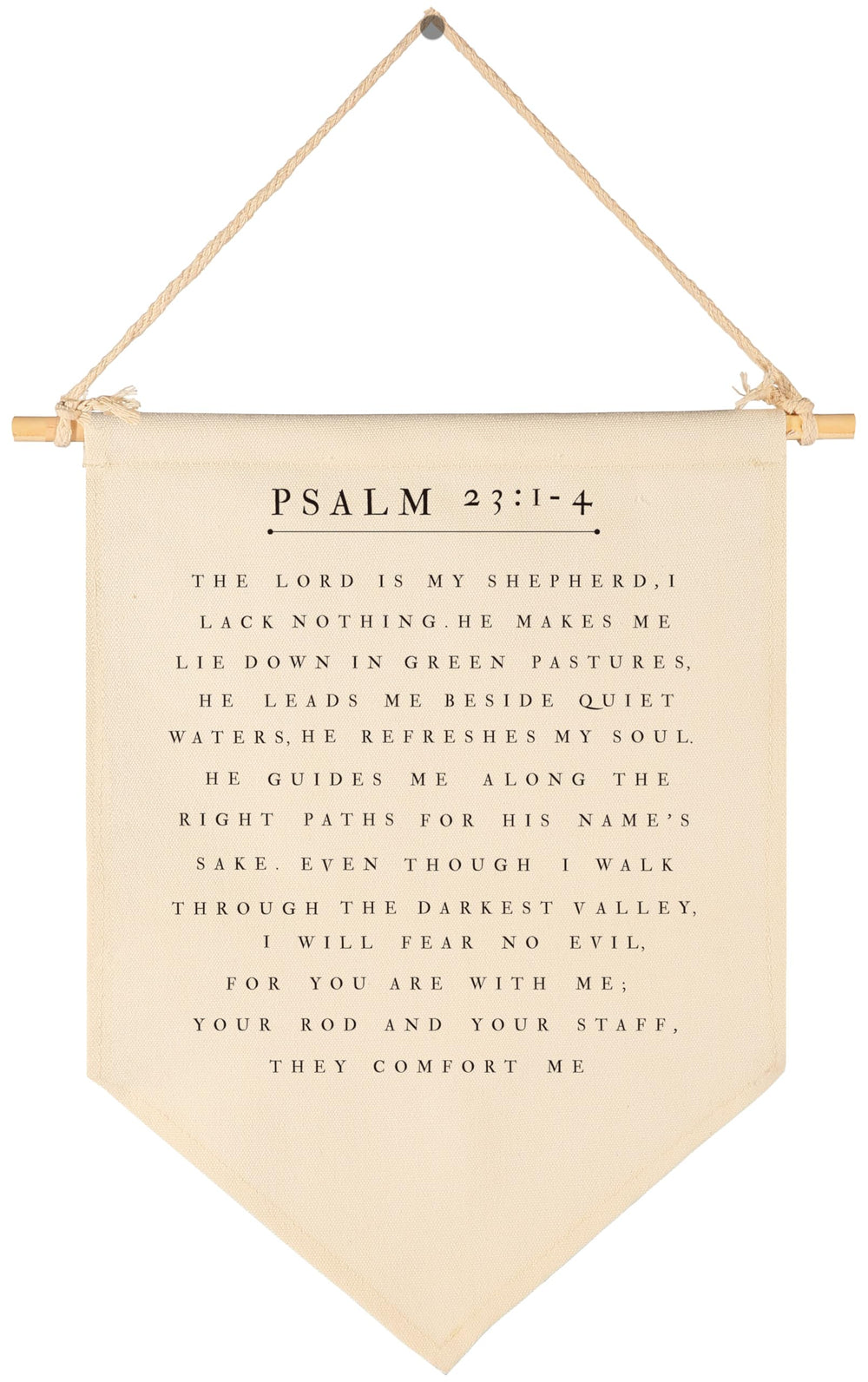 Sioial Psalms beige banner; easy wall hanging for nursery