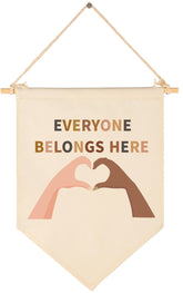 Sioial school counselor banner in beige pennant for classroom decor and inclusion