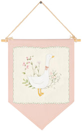 Sioial Silly Goose banner decor for nursery wall highlighting playful mascot and calming tones