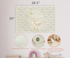 Sioial Silly Goose rectangular banner decorating a play area and reading corner