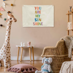 Sioial You Are My Sun Shine banner flag near doorway for playful room ambiance