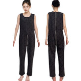 Siomlana back-zipper jumpsuit for secure wear and easy dressing.