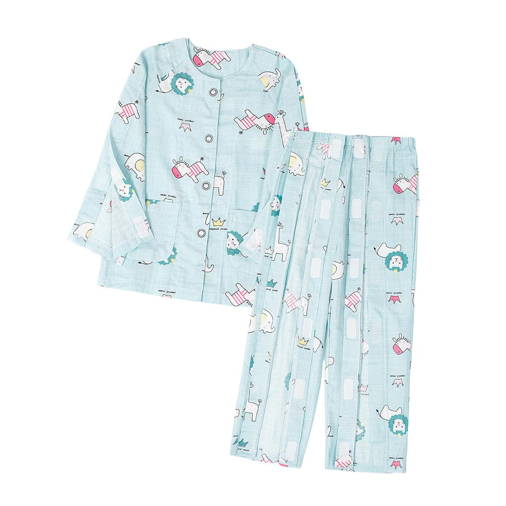 Siomlana children's bedridden clothing full opening both sides for easy dressing and medical care.