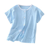 Siomlana children's tear-away shirt front-open design enabling easy dressing.