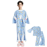 Siomlana blue rabbit gown with full-opening design for easy dressing and privacy