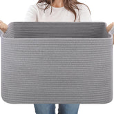 SIXDOVE 65L cotton rope storage basket for versatile home organization