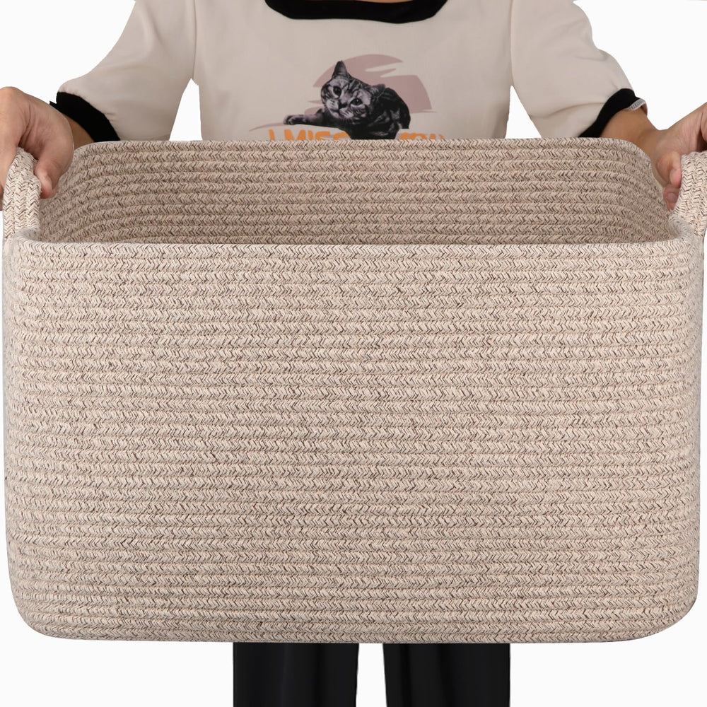 SIXDOVE 65L storage basket full view demonstrates large capacity for blankets and toys