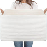 SIXDOVE 65L storage basket showcasing blankets and pillows in a neat living space