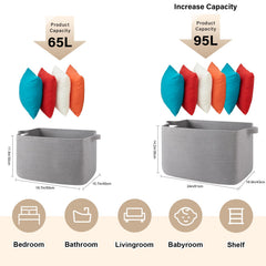 SIXDOVE large toy storage basket in a kid's room keeps clutter neat