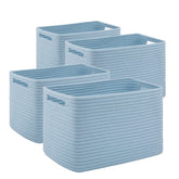 SIXDOVE four-pack storage baskets on a shelf organize items with sturdy cotton rope