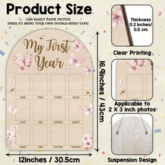 SIXEIGHT photo areas sized 2x3 inches for clear monthly portraits
