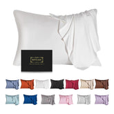 SIYUAN mulberry silk toddler pillowcase in white, soft surface for hair and skin