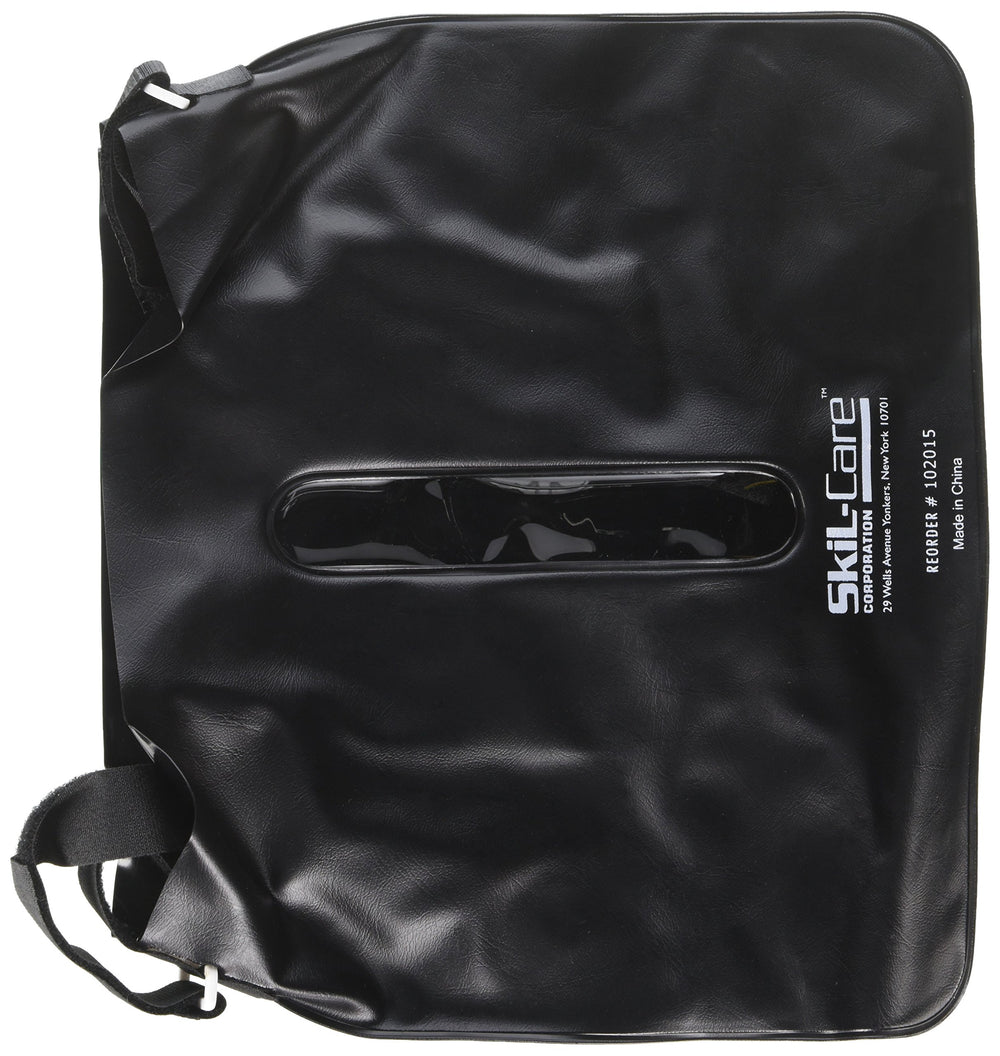 Skil-Care drainage bag holder mounted under chair for discreet privacy