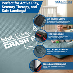 Skil-Care TamperShield zipper adds extra safety during handling and setup.