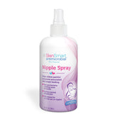 SkinSmart Nipple Relief Spray bottle front, quick breastfeeding soothing.