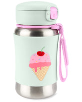Skip Hop Sparks stainless steel sippy ice cream bottle keeps drinks cool on the go