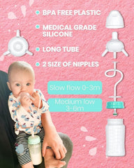 Skywin TidyFriend latch-on nipple with straw for caregiver-assisted feeding
