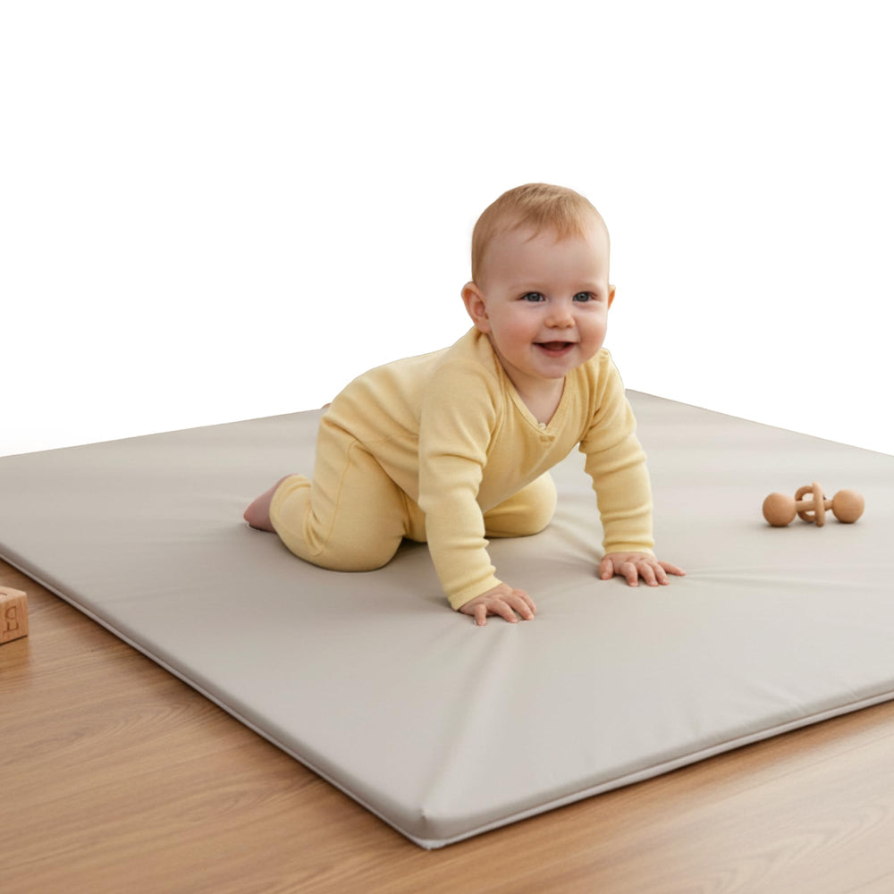 Sleepah baby play mat with waterproof surface for quick cleaning after spills.
