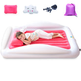 Sleepah inflatable toddler travel bed with pump for quick setup and portability.