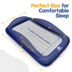 Sleepah toddler bed with safety rails in use, secure sleep away from home