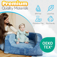 Sleepah travel bed safety bumpers prevent rolling during naps.