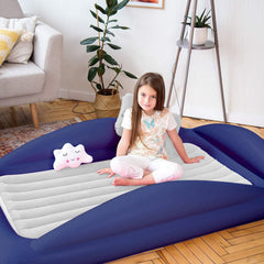 Sleepah travel bed with pump and carry case shown, easy setup for grandma’s visits or camping