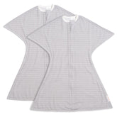 SleepingBaby Zipadee-Zip transition swaddle in graystone offers cozy wearable warmth for sleep