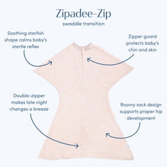 SleepingBaby Zipadee-Zip swaddle shows roomy fit for growing hips