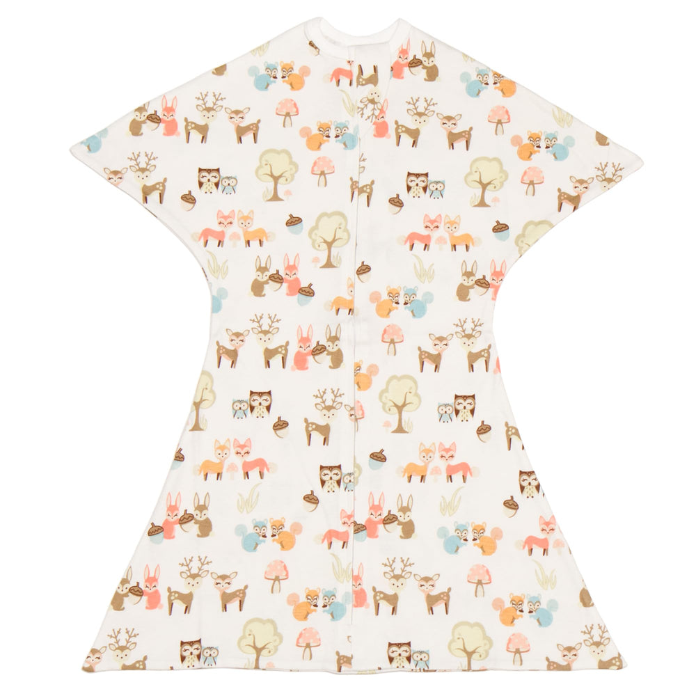 SleepingBaby Zipadee-Zip Woodlands front view for secure sleep transitions.