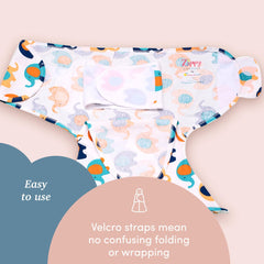 SleepingBaby Zippy Swaddle bottom zipper enables easy diaper changes during night feeds.