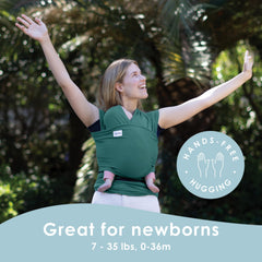 Sleepy Wrap ergonomic-fit design supports back and shoulders with a secure tie.