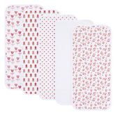 Sleepyturtle pink burp cloths with soft absorbent fabric protect clothing during feeds