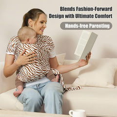 S.Leovay ergonomic-wrap four-way-stretch supports baby and parent for secure daily carries.