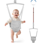 Slevoo Baby Jumper attached to a doorframe with a secure clamp for doorway play