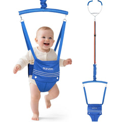 Slevoo Baby Jumper in doorway with secure clamp for stable setup.