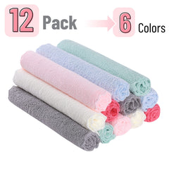 Slick Solutions coral fleece washcloth close-up showing plush texture.