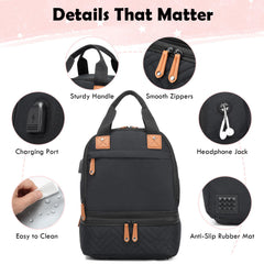 SLINRKE Spectra bag multiple compartments help organize pump parts.