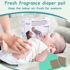 Sloyar Dekor Classic refill bags in use on a diaper pail.