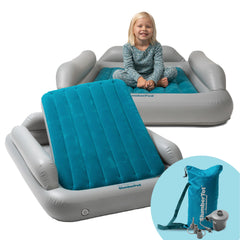 SlumberTot inflatable-toddler-bed provides a cozy sleep surface for travel and home.