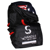 SLYNNAR car seat travel bag protects your seat during flights and rough handling.