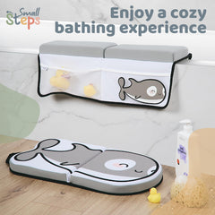 Small Steps non-slip knee pads help you stay stable while bathing your child